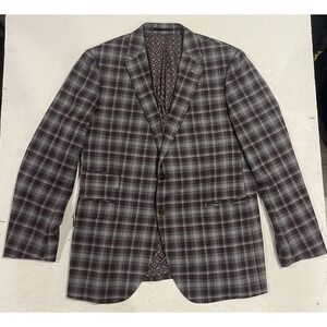 Bespoke Apparel Wool Plaid Blazer Sport Coat Mens Size See Measurements